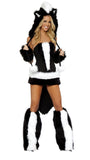 Womens Sexy Flower Skunk Halloween Costume