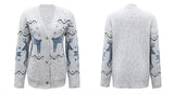 Women's Holiday Sweater Button Down Reindeer Cardigan