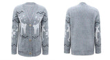 Women's Holiday Sweater Button Down Reindeer Cardigan