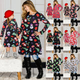 Famille correspondant robe femmes filles robes de noël