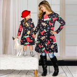 Famille correspondant robe femmes filles robes de noël