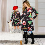 Famille correspondant robe femmes filles robes de noël