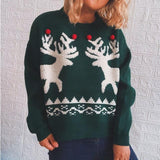 Pull Ugly Christmas Pompom pour femme tricoté pour Noël