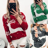Reindeer Christmas Ladies Jumper Oversized Top