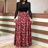 Christmas Dresses for Women Empire Waist Party Cocktail Long Dress